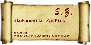 Stefanovits Zamfira névjegykártya